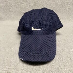 Nike Tailwind Hat Navy Blue 7 Panel Swoosh Y2K Running Eminem Mesh Hook And Loop